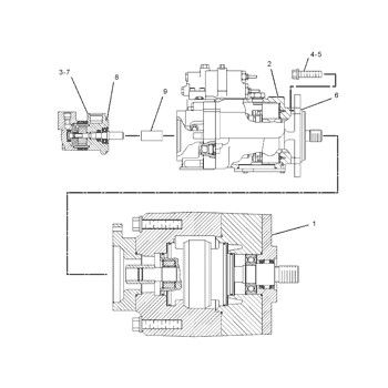 1671153 CA1671153 167-1153 0R7985 For CAT 966G 966G II 972G 972G II WHEEL LOADER Hydraulic Main Pump Piston Pump PUMP ASSY PUMP GP-PISTON Aftermarket High quality Original