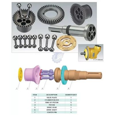 Kit de reparação de peças de bomba hidráulica de escavadeira PARK Durável para F12-250