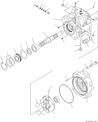 708-1W-00961 708-1W-01850 708-1W-00010 Para a Komatsu WA450-6 WA470-6 WA480-6 Bomba de direcção a pistão hidráulica