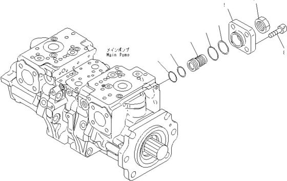 708-2G-00800 708-2G-00801 708-2G-01081 Para carregador Komatsu WA600-6 Bomba hidráulica Bomba de pistão Bomba principal Alta qualidade