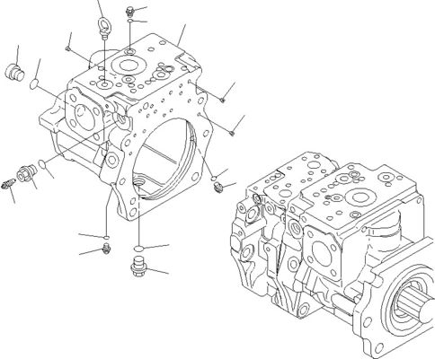 708-2G-00800 708-2G-00801 708-2G-01081 Para carregador Komatsu WA600-6 Bomba hidráulica Bomba de pistão Bomba principal Alta qualidade