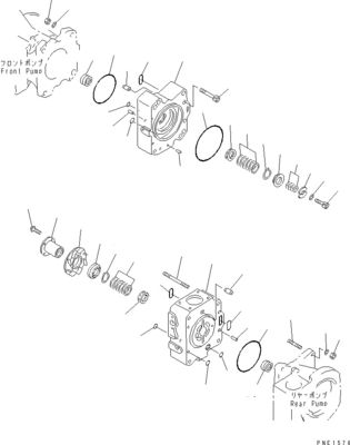 708-2L-00950 708-25-02044 708-2L-00951 708-2L-05420 Para Komatsu WA800-3 WA900-3 BUMPA HIDRAULICA DE CARREGADOR BUMPA MAIN