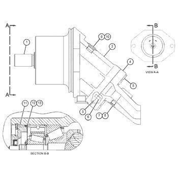 159-7162 0R4613 Para CAT Track D8R, D8R II MOTOR HIDRAULICO GP-PISTÃO