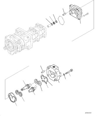 705-56-36051 705-56-36050 705-38-30060 Para Komatsu RADIO CARRADOR WA320-6 BOMPA HIDRAULICA GP-PISTÃO Bomba de engrenagem