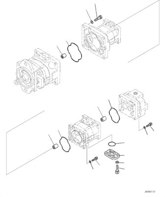705-56-36051 705-56-36050 705-38-30060 Para Komatsu RADIO CARRADOR WA320-6 BOMPA HIDRAULICA GP-PISTÃO Bomba de engrenagem