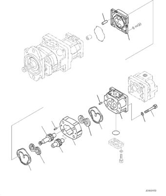 705-56-36051 705-56-36050 705-38-30060 Para Komatsu RADIO CARRADOR WA320-6 BOMPA HIDRAULICA GP-PISTÃO Bomba de engrenagem