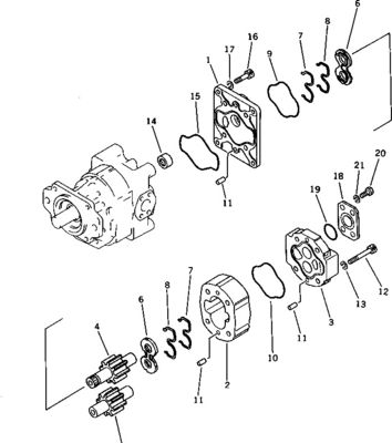 705-52-40100 705-52-40001 705-32-37740 Para Bulldozer Komatsu D375-5 Bomba principal hidráulica