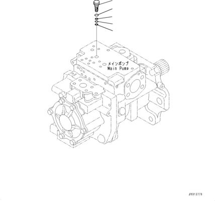 708-1H-00260 708-1H-01260 Para Bulldozer Komatsu D375A-6 D375A-6R Bomba Principal Hidráulica EQUIPAMENTO DE TRABALHO ORIGINAL Bomba