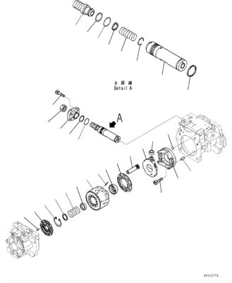 708-1H-00260 708-1H-01260 Para Bulldozer Komatsu D375A-6 D375A-6R Bomba Principal Hidráulica EQUIPAMENTO DE TRABALHO ORIGINAL Bomba