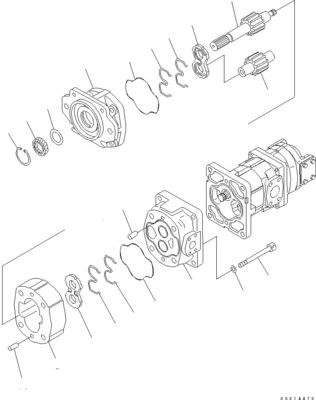 705-14-41010 705-14-41040 Para Bulldozer Komatsu D155AX-5 WA450 470-1 Bomba hidráulica Bomba de pistão