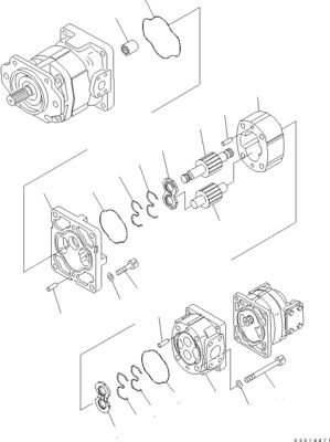 705-14-41010 705-14-41040 Para Bulldozer Komatsu D155AX-5 WA450 470-1 Bomba hidráulica Bomba de pistão