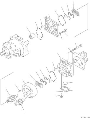 705-32-37430 705-32-27540 705-32-43210 Para Komatsu D375-3 Bulldozer Bomba principal hidráulica Equipamento de trabalho original BOMPA
