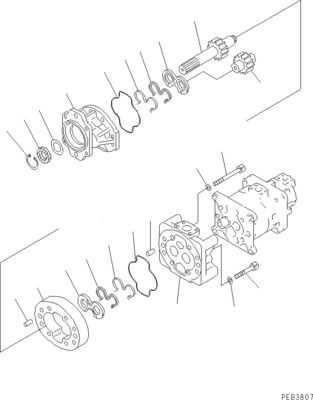 705-32-37430 705-32-27540 705-32-43210 Para Komatsu D375-3 Bulldozer Bomba principal hidráulica Equipamento de trabalho original BOMPA