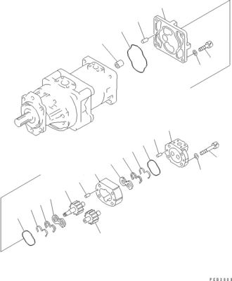 705-32-37430 705-32-27540 705-32-43210 Para Komatsu D375-3 Bulldozer Bomba principal hidráulica Equipamento de trabalho original BOMPA