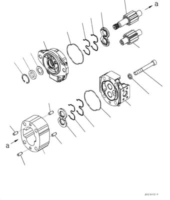 705-22-31230 Para Bulldozer Komatsu D37EX-23 D37PX-23 D39EX-23 D39PX-23 BUMPA HIDRAULICA DE CHARGE BUMPA HIDRAULICA DE ÓLEO