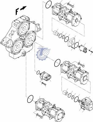 95177940 89652440 Para escavadeira Komatsu PC4000-6 Motor de ventoinha hidráulica