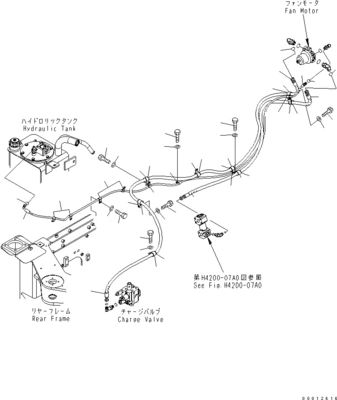 418-03-33241 4180333241 Para carregadores de rodas Komatsu WA100-5 WA150-5 WA200-5 WA270 Motor de ventoinha hidráulica