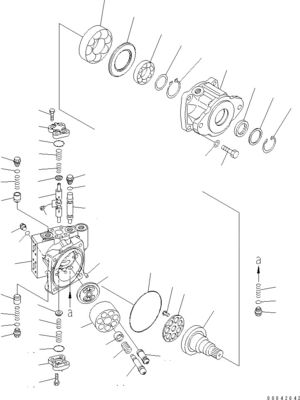 706-7H-01101 706-7H-12310 706-7H-01100 Para a extintora Komatsu D155AX-6 D155AX-7 Motor hidráulico HST BUMPA