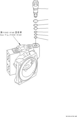 706-7H-01101 706-7H-12310 706-7H-01100 Para a extintora Komatsu D155AX-6 D155AX-7 Motor hidráulico HST BUMPA