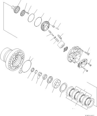 708-7H-00040 708-7H-11110 Para Komatsu D275AX-5EO Bulldozer hidráulico H.S.S. MOTOR Original