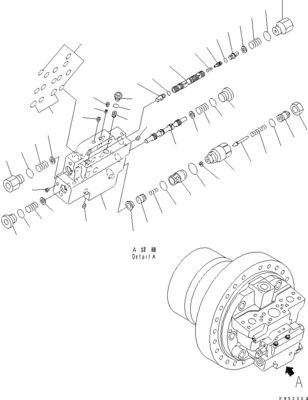 708-7H-00040 708-7H-11110 Para Komatsu D275AX-5EO Bulldozer hidráulico H.S.S. MOTOR Original