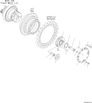 706-86-01591 706-86-01601 Excavadora Motor de viagem Para Komatsu D31EX-21 D37PX-21 D39EX-21 Bulldozer