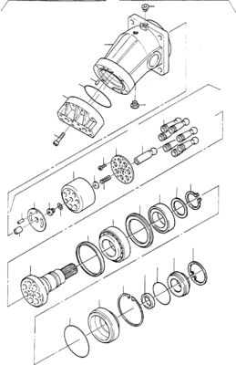 65489140 Para escavadeira Komatsu PC3000-6 4000-6 7000-6 8000-6 MOTOR HIDRAULICO DE VIAGEM Motor de condução