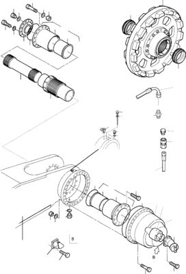 65489140 Para escavadeira Komatsu PC3000-6 4000-6 7000-6 8000-6 MOTOR HIDRAULICO DE VIAGEM Motor de condução