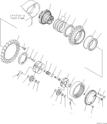207-27-00260 708-8H-00320 Para excavadora Komatsu PC300-7 340NLC-7 350-7 Viagem de montagem Final Drive Motor de viagem original