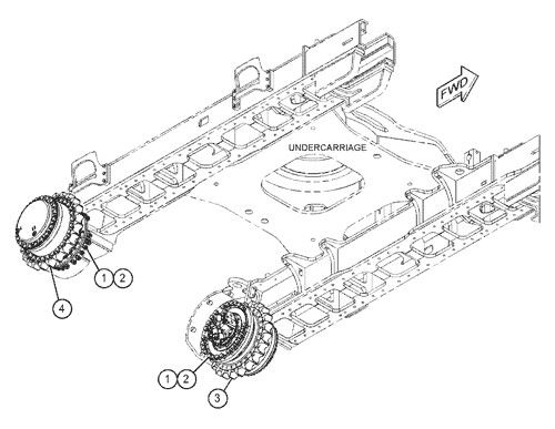 455-2770 155-9198 455-2772 455-2771 Para o CAT 390D 390F 385C Excavadora, montagem de viagem