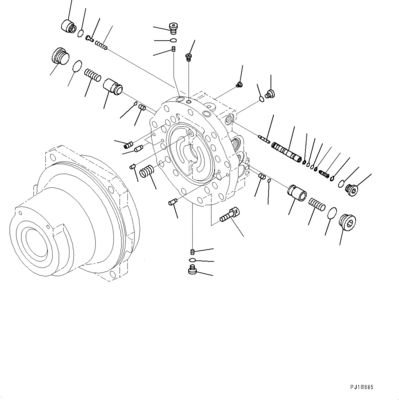 21N-60-34100 21N6034100 Para Komatsu PC1250-8 1250SP-8 Excavadora Acionamento Hidráulico Motor Pós-venda
