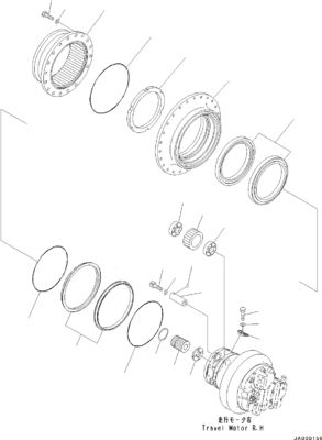 11Y-27-30401 11Y-27-30400 Para Bulldozer Komatsu D31EX-22 D37EX-22 D37PX-22 Reboque de montagem Final Drive Motor de viagem