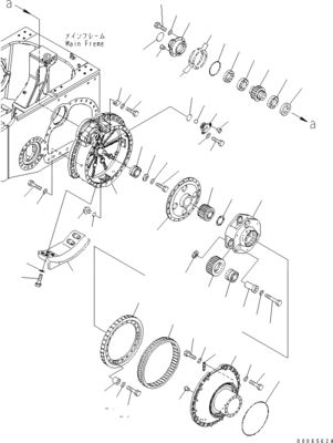 17A-27-00152 17A-27-00151 17A-27-00110 Para Bulldozer Komatsu D155AX-6 Montaria de viagem Motor de viagem Original