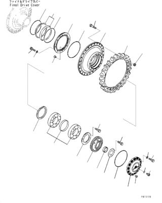 17M-27-00410 17M-27-00252 17M-27-00251 Para Bulldozer Komatsu D275A-5R Reboque de montagem Final Motor de viagem Original