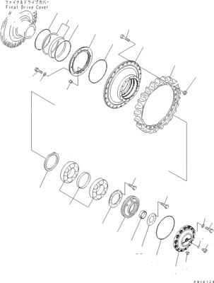 17M-27-00360 17M-27-00510 17M-27-00271 Para Bulldozer Komatsu D275A-5D Reboque de montagem Final Drive Motor de viagem Original