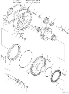 195-27-00411 195-27-00410 195-27-00435 Para Bulldozer Komatsu D375A-3 Reboque de montagem Final Drive Motor de viagem