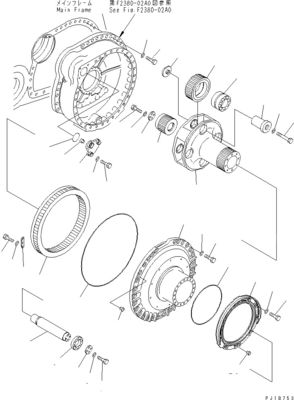 195-27-00604 195-27-00603 195-27-00600Para Bulldozer Komatsu D375A-5 Viagem Final Drive