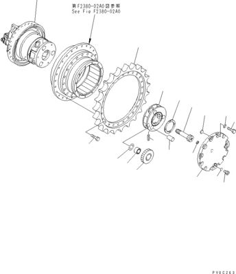 11Y-27-30201 11Y-27-30200 Para Bulldozer Komatsu D39EX-22 D39PX-22 Final Drive Motor de viagem
