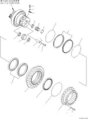 11Y-27-30201 11Y-27-30200 Para Bulldozer Komatsu D39EX-22 D39PX-22 Final Drive Motor de viagem