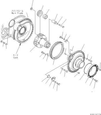 198-27-00442 198-27-00441 198-27-00440 Para a Bulldozer Komatsu D475A-5 Montaria de viagem Final Drive Motor de viagem Original