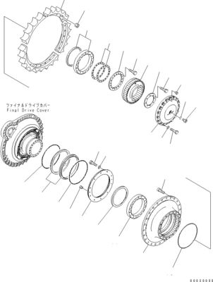 198-27-00670 198-27-00680 Excavadora Final Drive Para Bulldozer Komatsu D475A-5EO Assemblagem de viagem