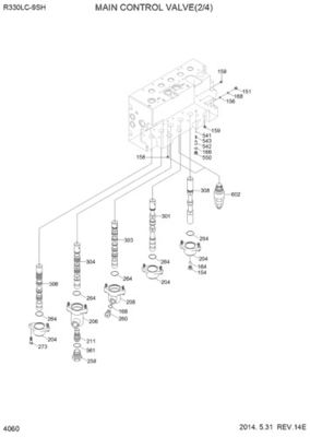 31N9-17000P 31Q9-17001P 31Q9-17002P Para Hyundai Excavator R330LC-9S R330LC-9SH válvula de controle principal hidráulica peças de maquinaria de construção mercado pós-venda de alta qualidade original