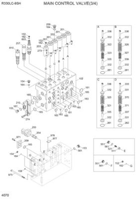 31N9-17000P 31Q9-17001P 31Q9-17002P Para Hyundai Excavator R330LC-9S R330LC-9SH válvula de controle principal hidráulica peças de maquinaria de construção mercado pós-venda de alta qualidade original