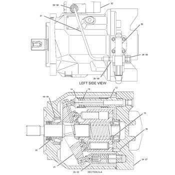 1480285 CA1480285 148-0285 Para a categoria 517 TRACK SKIDDER Bomba principal hidráulica Bomba de pistão Bomba ASSY Bomba GP-PISTON Mercado pós-venda Alta qualidade Original