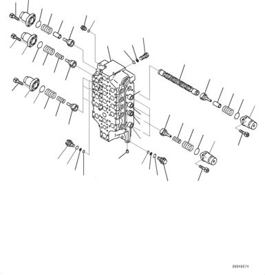 Valva de controlo principal hidráulica Peças de máquinas de construção 709-14-11520 Original para Komatsu PC1250LC-8 PC1250-8 PC1250SP-8 PC1250-8R Excavadora