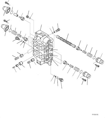 PC1250LC-8 PC1250-8 PC1250SP-8 PC1250-8R Excavadora válvula de comando hidráulica principal NO.3 Partes de máquinas de construção