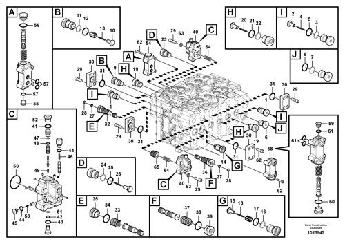 VOE14634178 VOE 14634178 Para VOLVO EC480D EC480DHR Escavação hidráulica válvula de controlo principal Máquinas de construção Peças de reposição de alta qualidade Original