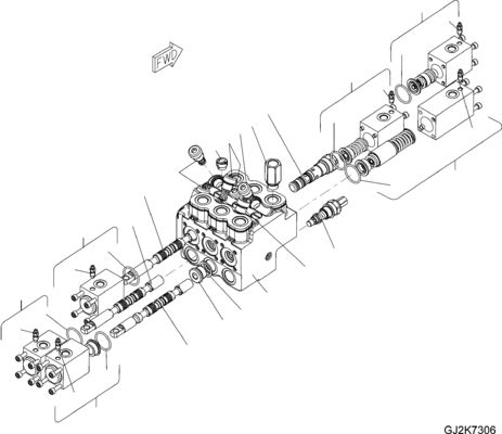 42W-64-33021 42W-64-33020 Para Komatsu WA100M-6 WA90-6 CARRADORAS DE ROLA Válvula de controlo hidráulica Máquinas de construção Peças de reposição de alta qualidade Original