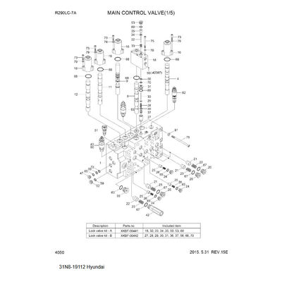 31N8-19112 Hydraulic Control Valve Assy For Hyundai R300-7 R290-7 Hydraulic Main Valve Excavator Parts